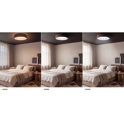 Brilagi - LED потолочный светильник VELVET VARI LED/24W/230V 3000/4000/6500K Ø 45 см коричневый
