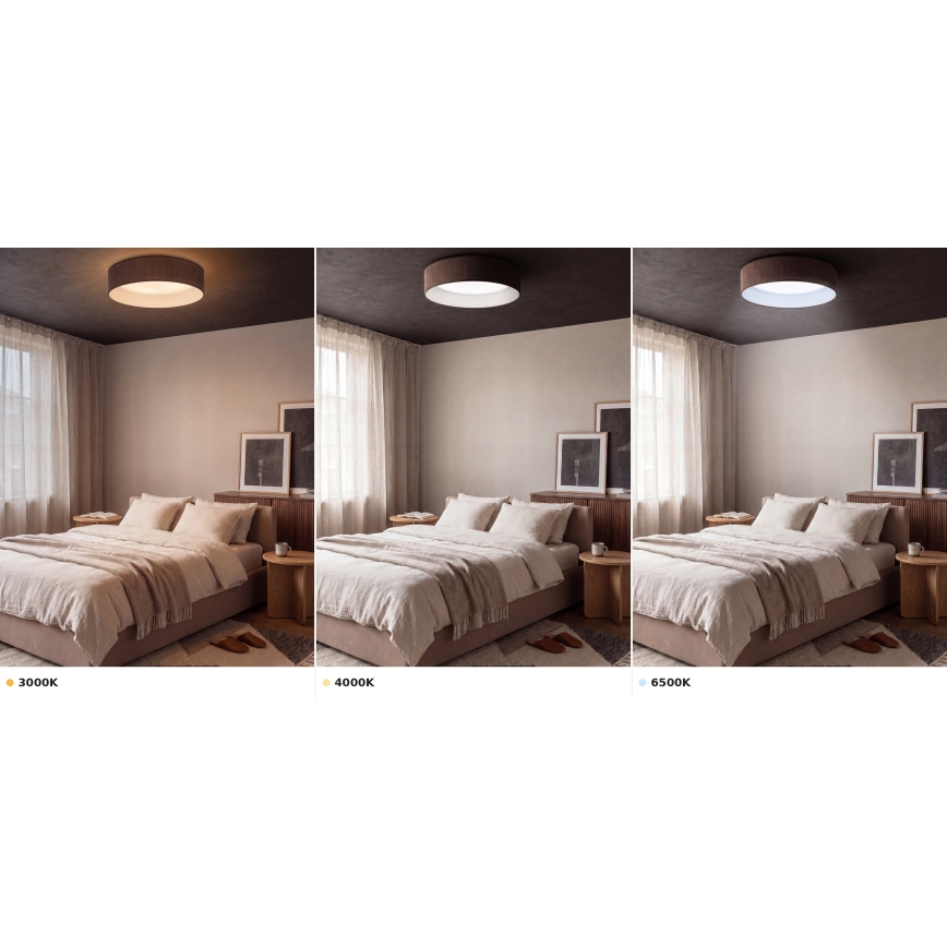 Brilagi - LED потолочный светильник VELVET VARI LED/24W/230V 3000/4000/6500K Ø 45 см коричневый