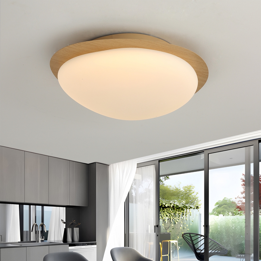 Brilagi - LED потолочный светильник VISBY WOOD LED/18W/230V, диаметр 38 см, коричневый