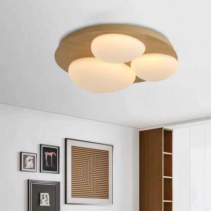 Brilagi - LED потолочный светильник VISBY WOOD LED/36W/230V, диаметр 50 см, коричневый