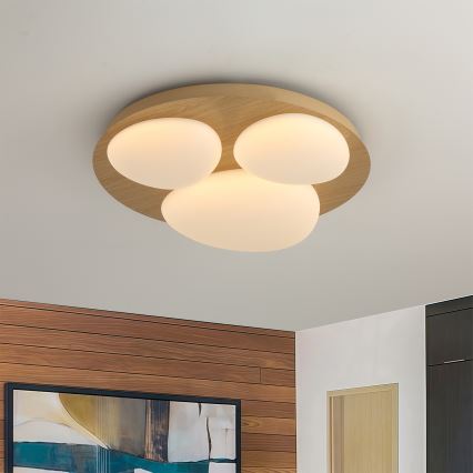Brilagi - LED потолочный светильник VISBY WOOD LED/36W/230V, диаметр 50 см, коричневый