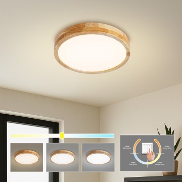 BRILAGI - LED потолочный светильник WOODLINE LED/24W/230V 3000/4000/6000K дуб, диаметр 30 см