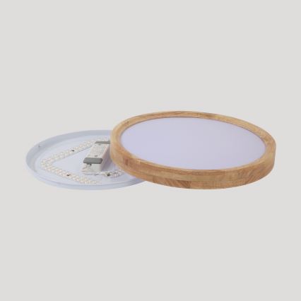 Brilagi - светодиодный потолочный светильник WOODROUND LED/30W/230V 3000/4000/6000K, Ø 40 см, деревянный, CRI 90