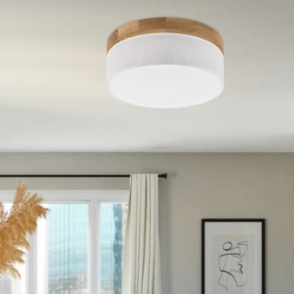 Brilagi - LED Потолочная лампа BELLADONNA LED/20W/230V пр. 30 см белая/дуб