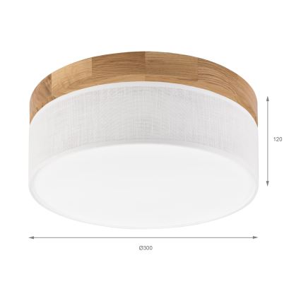 Brilagi - LED Потолочная лампа BELLADONNA LED/20W/230V пр. 30 см белая/дуб