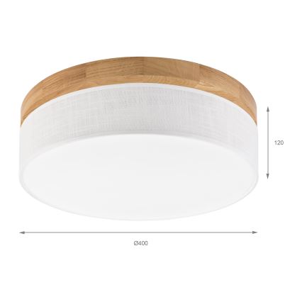 Brilagi - LED Потолочная лампа BELLADONNA LED/36W/230V Ø 40 см белая/дуб