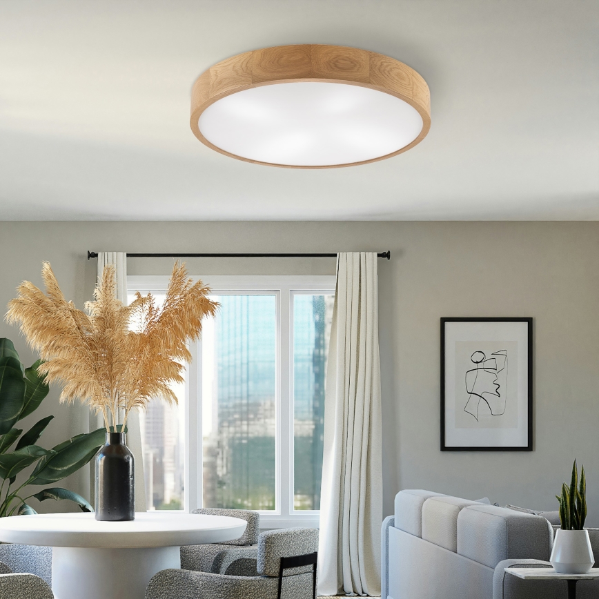 Brilagi - LED Потолочная лампа CARVALHO 4xE27/60W/230V дуб ø 57,5 см