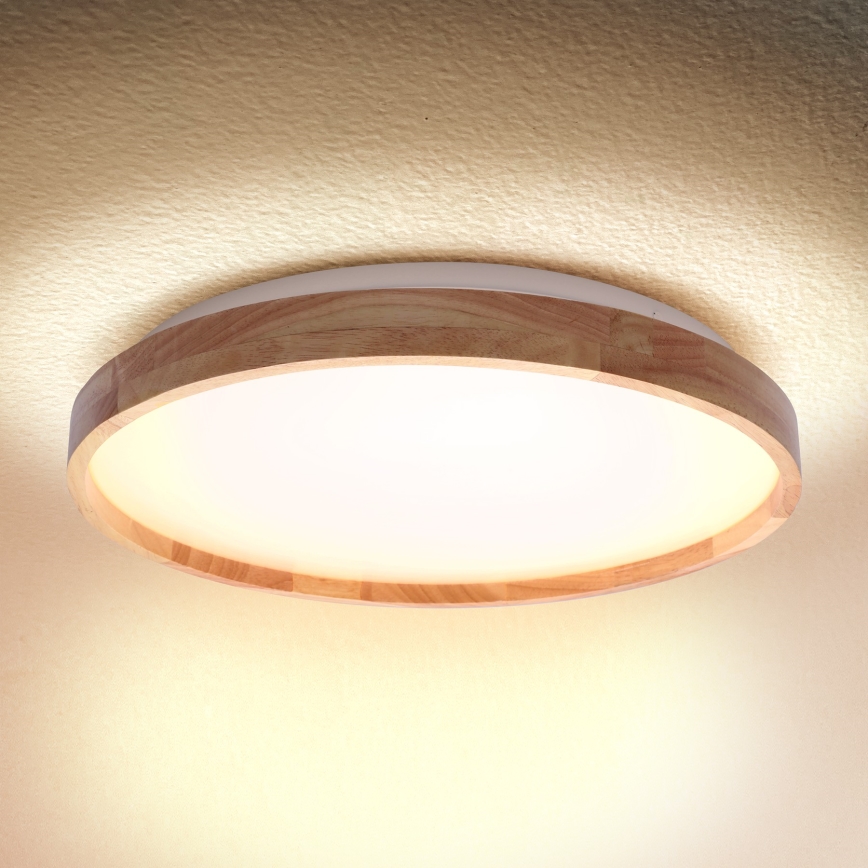 Brilagi - LED потолочный светильник ALSON LED/24W/230V Ø 29,5 см, дуб