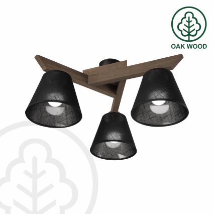 Brilagi - Светодиодная накладная люстра ANTHONY 3xE14/40W/230V дуб орех/черный