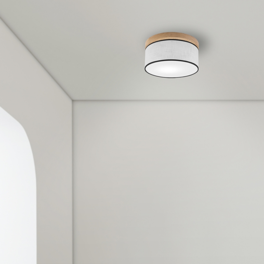 Brilagi - LED Потолочный светильник BELLADONNA 1xE27/15W/230V диаметр 30 см белый/дуб