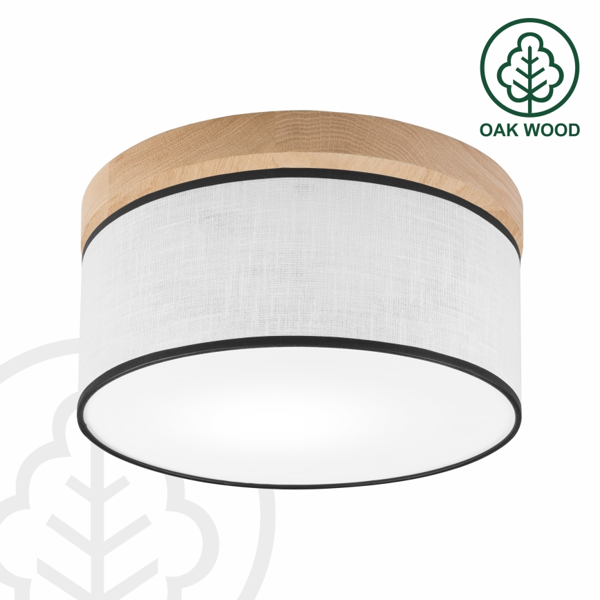 Brilagi - LED Потолочный светильник BELLADONNA 1xE27/15W/230V диаметр 30 см белый/дуб