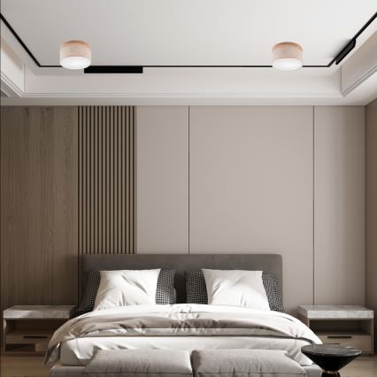 Brilagi - LED Потолочный светильник BELLADONNA 1xE27/15W/230V диаметр 30 см бежевый/дуб