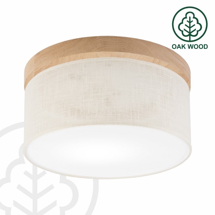 Brilagi - LED Потолочный светильник BELLADONNA 1xE27/15W/230V диаметр 30 см кремовый/дуб