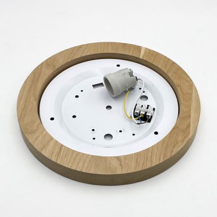 Brilagi - LED Потолочный светильник BELLADONNA 1xE27/15W/230V диаметр 30 см кремовый/дуб
