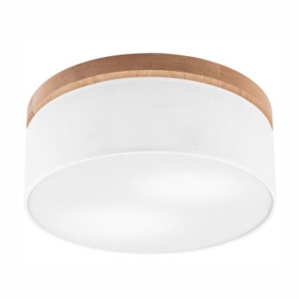 Brilagi - LED Потолочный светильник BELLADONNA 2xE27/15W/230V диаметр 40 см белый/дуб