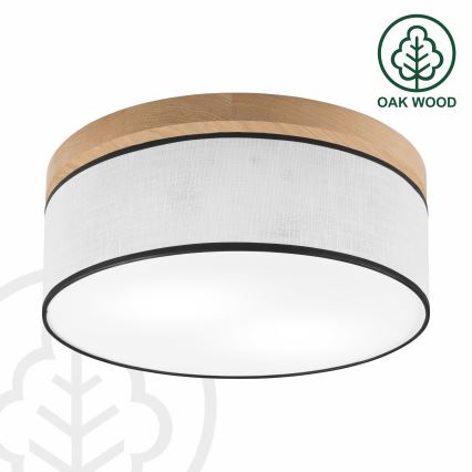 Brilagi - LED Потолочный светильник BELLADONNA 2xE27/15W/230V диаметр 40 см белый/дуб