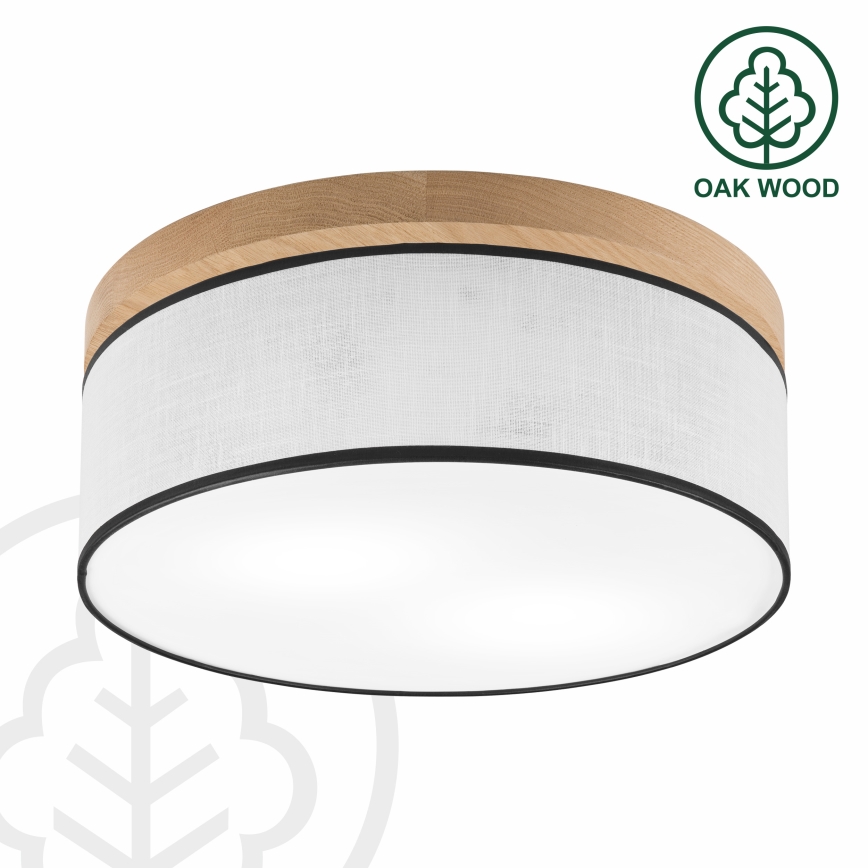 Brilagi - LED Потолочный светильник BELLADONNA 2xE27/15W/230V диаметр 40 см белый/дуб