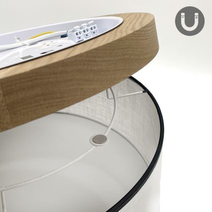 Brilagi - LED Потолочный светильник BELLADONNA 2xE27/15W/230V диаметр 40 см белый/дуб