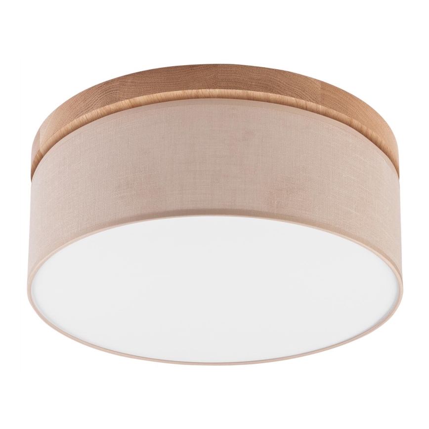 Brilagi - LED Потолочный светильник BELLADONNA 2xE27/15W/230V диаметр 40 см бежевый/дуб