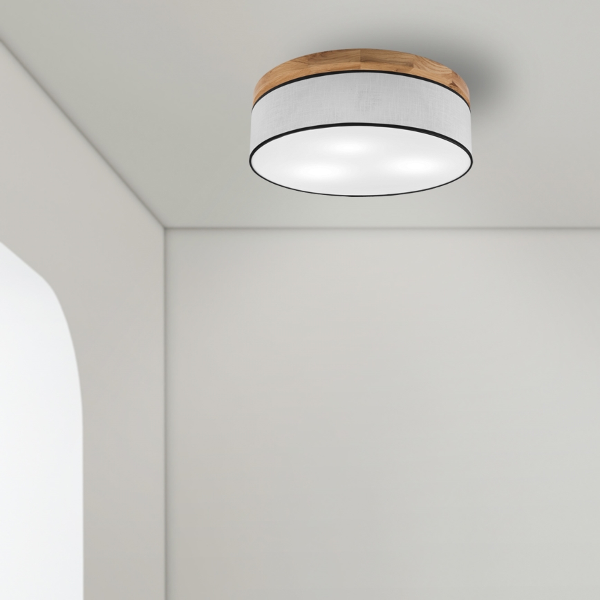 Brilagi - LED Потолочный светильник BELLADONNA 3xE27/15W/230V диаметр 50 см белый/дуб