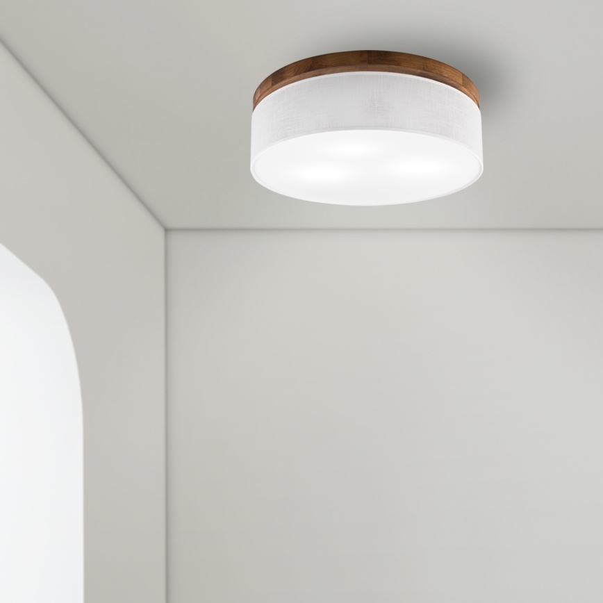 Brilagi - LED Потолочный светильник BELLADONNA 3xE27/15W/230V диаметр 50 см белый/дуб вишня