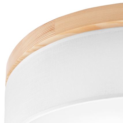 Brilagi - LED Потолочный светильник BELLADONNA 3xE27/15W/230V диаметр 50 см белый/сосна
