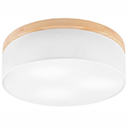 Brilagi - LED Потолочный светильник BELLADONNA 3xE27/15W/230V диаметр 50 см белый/сосна