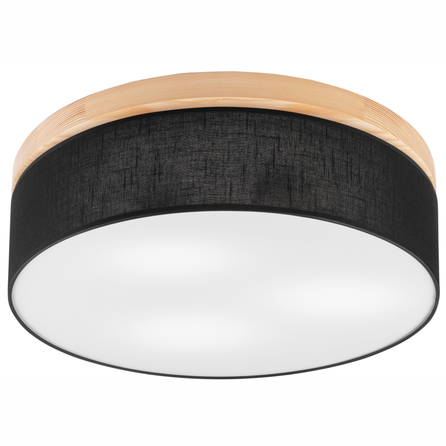 Brilagi - LED Потолочный светильник BELLADONNA 3xE27/15W/230V диаметр 50 см черный/сосна