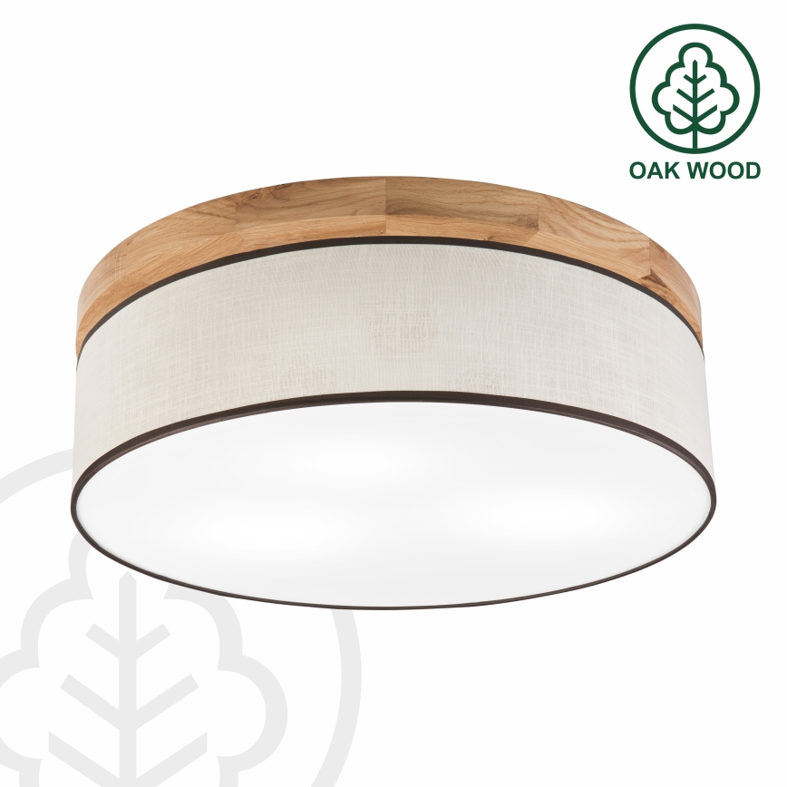 Brilagi - LED Потолочный светильник BELLADONNA 3xE27/15W/230V диаметр 50 см кремовый/дуб