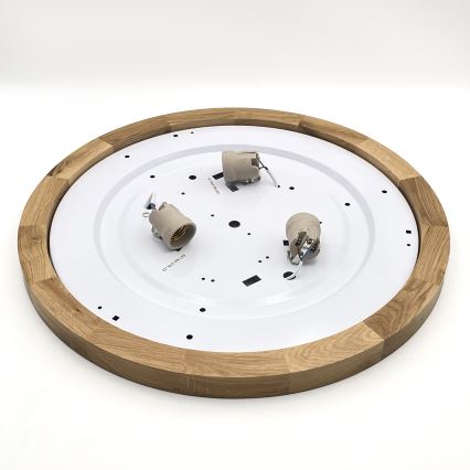 Brilagi - LED Потолочный светильник BELLADONNA 3xE27/15W/230V диаметр 50 см кремовый/дуб