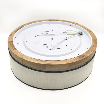 Brilagi - LED Потолочный светильник BELLADONNA 3xE27/15W/230V диаметр 50 см кремовый/дуб