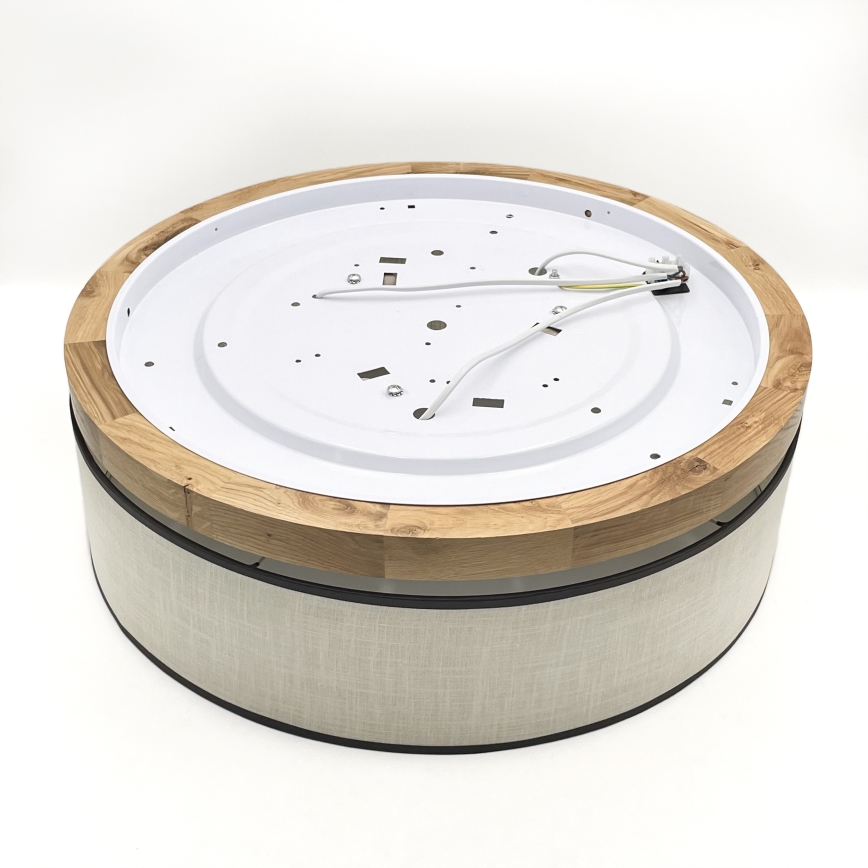 Brilagi - LED Потолочный светильник BELLADONNA 3xE27/15W/230V диаметр 50 см кремовый/дуб