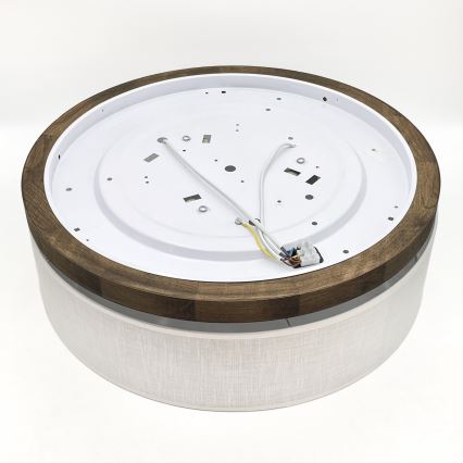 Brilagi - Светодиодный потолочный светильник BELLADONNA 3xE27/15W/230V диаметр 50 см белый/дуб орех
