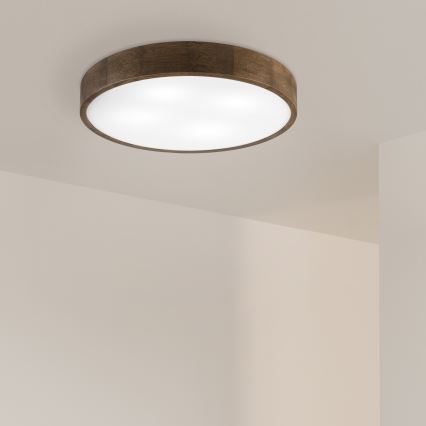 Brilagi - LED Потолочный светильник CARVALHO 4xE27/60W/230V орех Ø 57,5 см