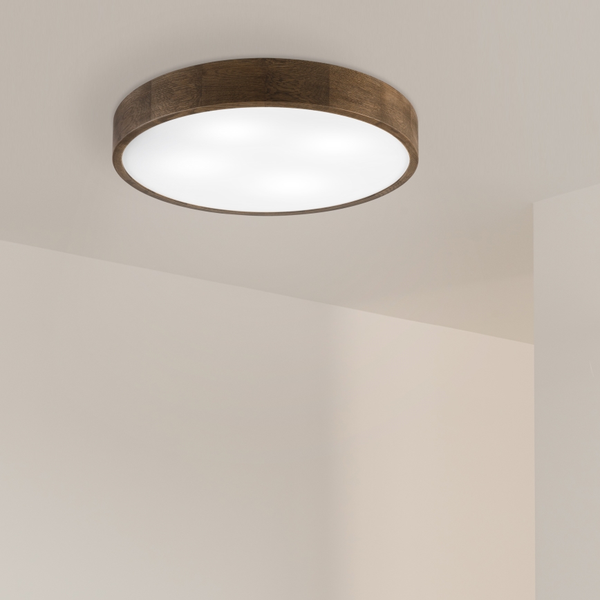 Brilagi - LED Потолочный светильник CARVALHO 4xE27/60W/230V орех Ø 57,5 см
