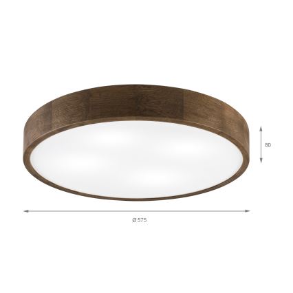Brilagi - LED Потолочный светильник CARVALHO 4xE27/60W/230V орех Ø 57,5 см