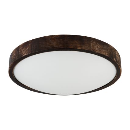 Brilagi - LED-потолочный светильник CARVALHO SLIM SMOKEY LED/36W/230V, дуб, диаметр 37,5 cm