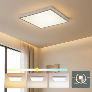 Brilagi - LED потолочный светильник для ванной FRAME, 50 Вт / 230 В, 3000/4000/6000 К, 60x60 см, IP44, серебристый