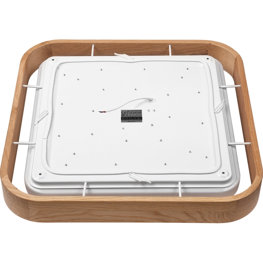 Brilagi - Диммируемый LED-потолочный светильник MANAROLA CUBIC LED/24 Вт/230 В 45x45 см 3000-6500K дуб + пульт дистанционного управления