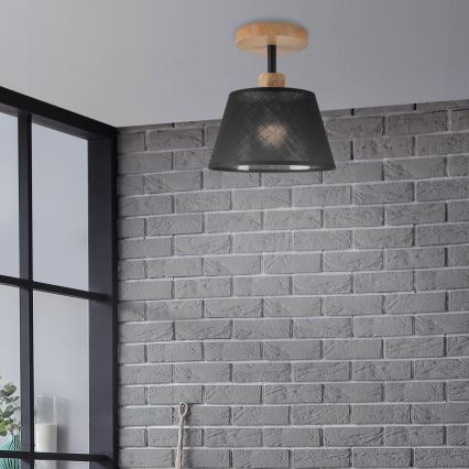 Brilagi - LED  Припотолочная люстра ANTHONY 1xE14/60W/230V дуб/черный