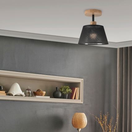 Brilagi - LED  Припотолочная люстра ANTHONY 1xE14/60W/230V дуб/черный