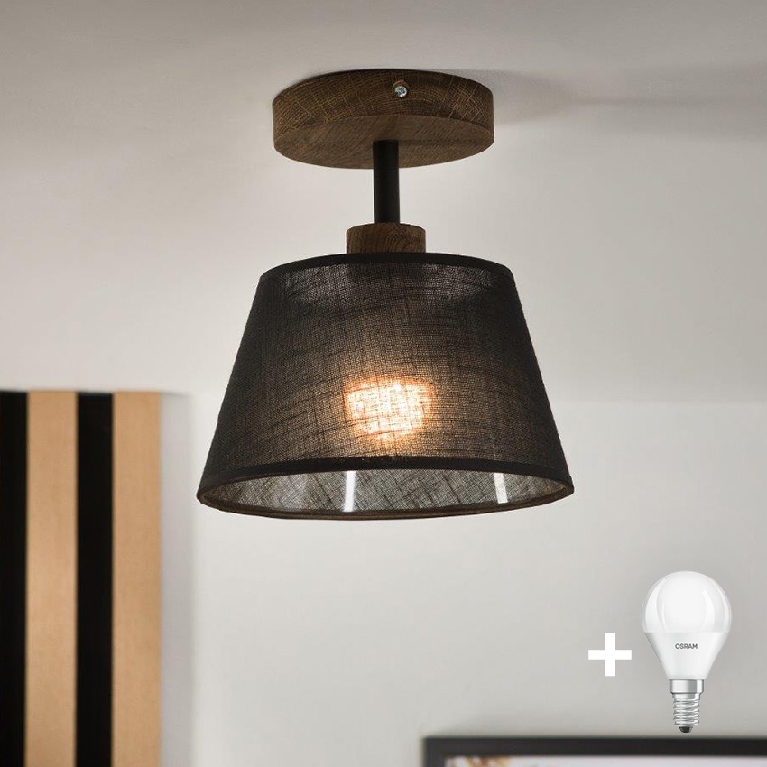 Brilagi - LED  Припотолочная люстра ANTHONY 1xE14/60W/230V дуб/черный