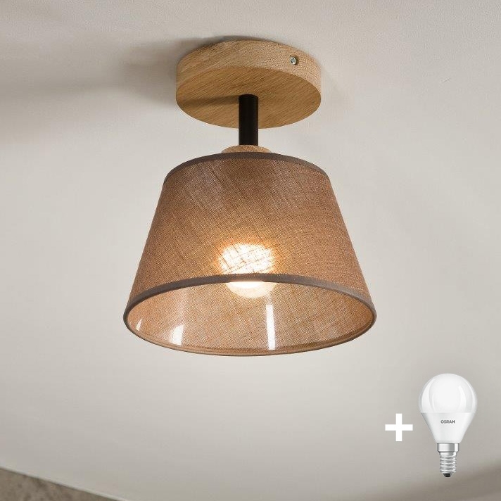 Brilagi - LED  Припотолочная люстра ANTHONY 1xE14/60W/230V дуб/коричневый