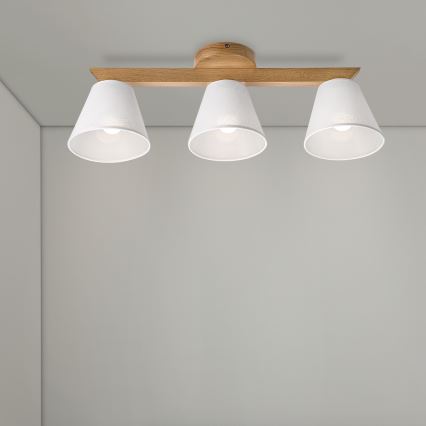 Brilagi - LED  Припотолочная люстра ANTHONY 3xE14/40W/230V дуб/белый