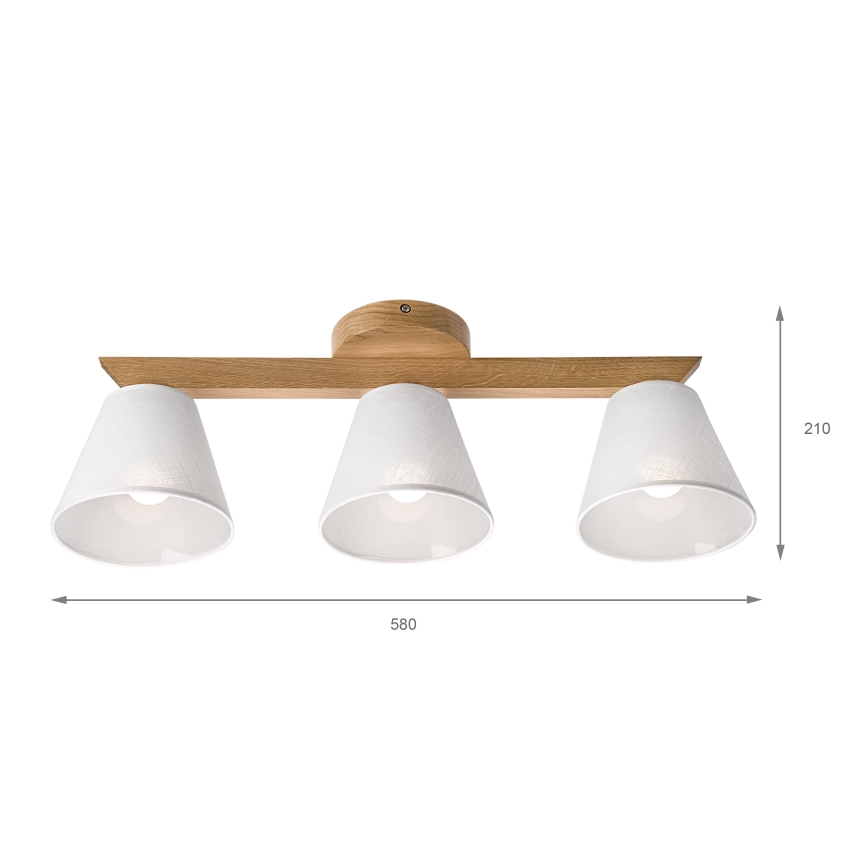Brilagi - LED  Припотолочная люстра ANTHONY 3xE14/40W/230V дуб/белый