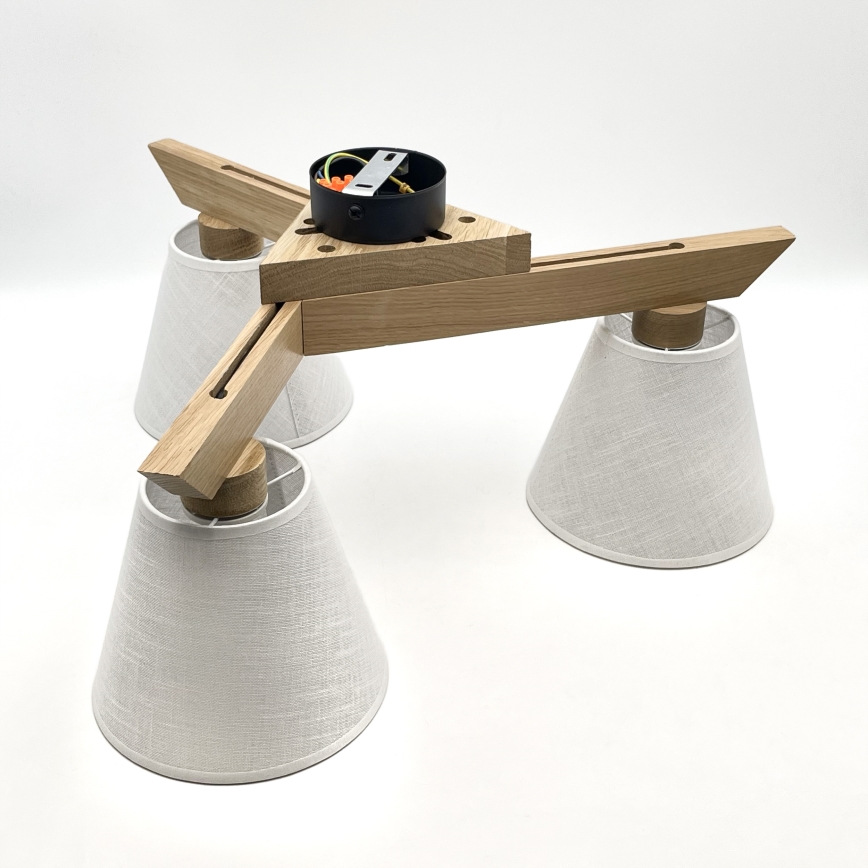 Brilagi - LED  Припотолочная люстра ANTHONY 3xE14/40W/230V дуб/белый