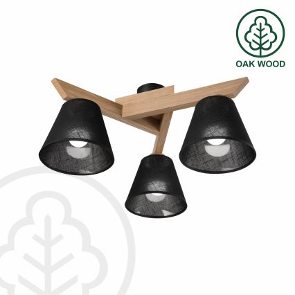 Brilagi - LED  Припотолочная люстра ANTHONY 3xE14/40W/230V дуб/черный