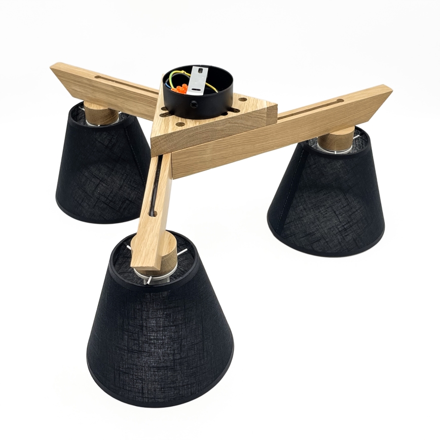 Brilagi - LED  Припотолочная люстра ANTHONY 3xE14/40W/230V дуб/черный