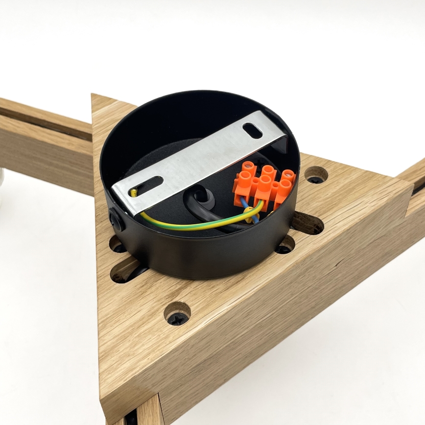 Brilagi - LED  Припотолочная люстра ANTHONY 3xE14/40W/230V дуб/черный