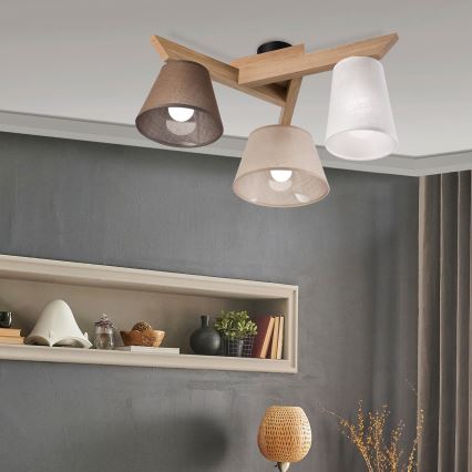 Brilagi - LED  Припотолочная люстра ANTHONY 3xE14/40W/230V дуб